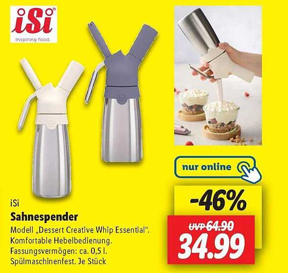 iSi Sahnespender Modell „Dessert Creative Whip Essential“
