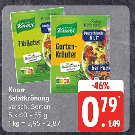 Knorr Salatkrönung - verschiedene Sorten