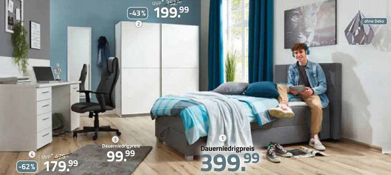 Komfortables Bettgestell mit Matratze