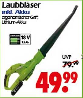 Laubbläser inkl. Akku - Ergonomischer Gärtner mit Lithium-Akku