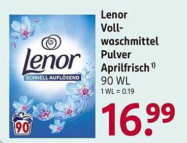 Lenor Vollwaschmittel Pulver Aprilfrisch 90 WL