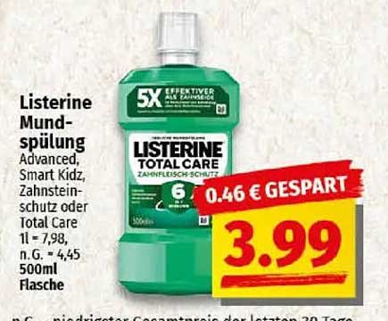 Listerine Mundspülung Total Care 500ml