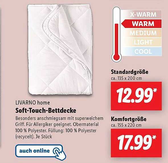 LIVARNO home Soft-Touch-Bettdecke