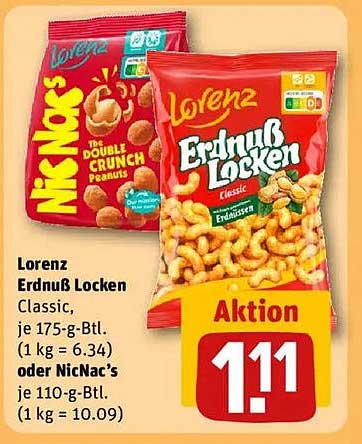 Lorenz Erdnuss Locken Classic oder NicNac's Snackpakete
