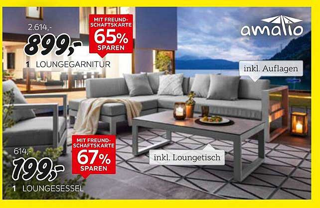 Loungegarnitur und Loungesessel von Amalio