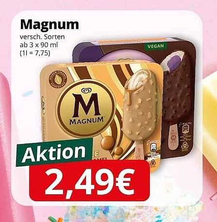 Magnum - Verschiedene Sorten ab 3 x 90 ml für nur 2,49 €