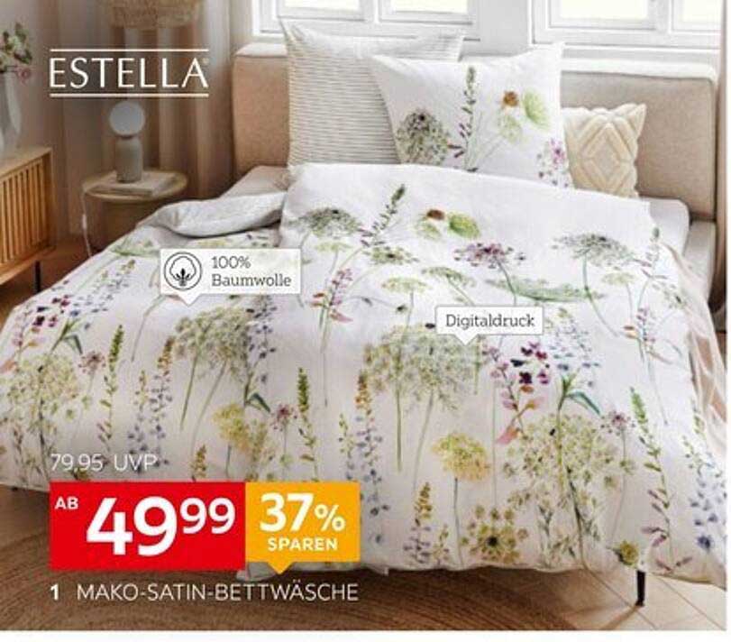 Mako-Satin-Bettwäsche von Estella - 100% Baumwolle