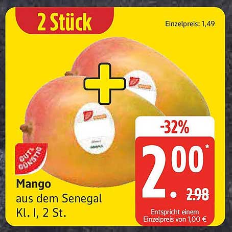 Mango aus dem Senegal - 2 Stück für nur 2,00 €