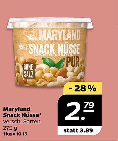 Maryland Snack Nüsse - verschiedene Sorten, 275 g