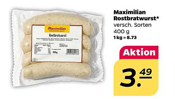 Maximilian Rostbratwurst – Verschiedene Sorten, 400 g