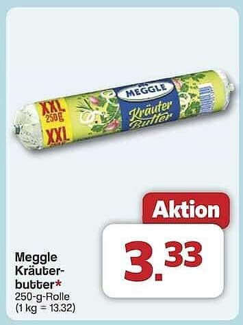 Meggle Kräuterbutter 250 g-Rolle
