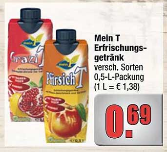 Mein T Erfrischungsgetränk - Verschiedene Sorten 0,5-L-Packung