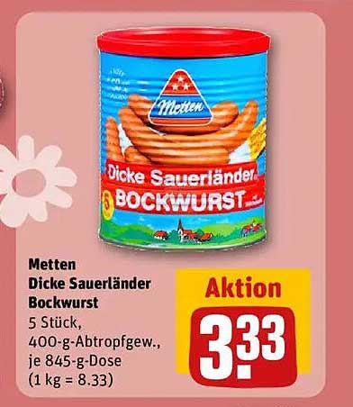 Metten Dicke Sauerländer Bockwurst