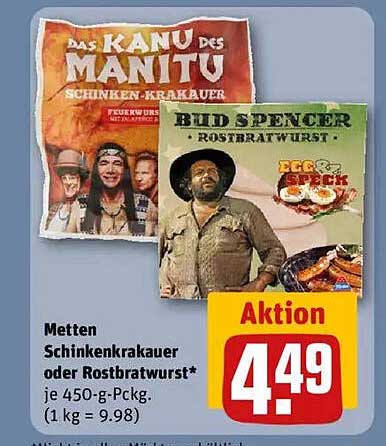 Metten Schinkenkrakauer oder Rostbratwurst – Aktion für Feinschmecker!