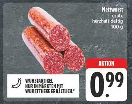 Mettwurst grob, herzhaft deftig 100 g