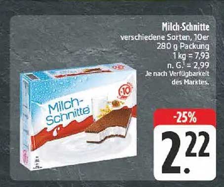 Milch-Schnitte verschiedene Sorten, 10er Packung