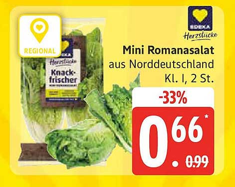Mini Romanasalat aus Norddeutschland 2 St. - jetzt nur 0,66 €!