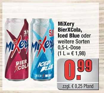 MiXery BierXCola, Iced Blue oder weitere Sorten 0,5-L-Dose