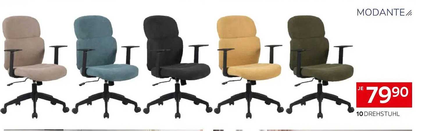 MODANTE Drehstuhl in verschiedenen Farben nur für 79,90 €
