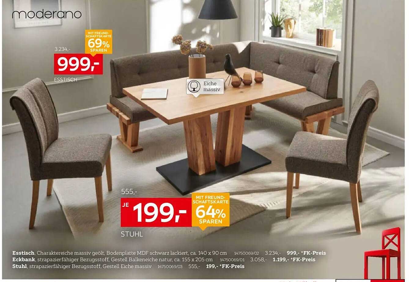 Moderano Esstisch und Stühle im Angebot