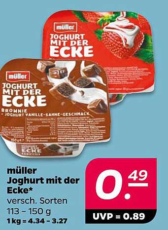 müller Joghurt mit der Ecke