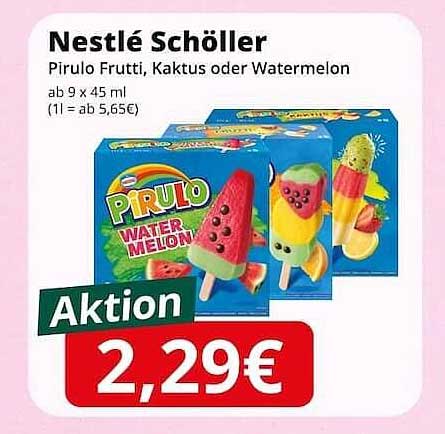 Nestlé Schöller Pirulo Frutti, Kaktus oder Watermelon