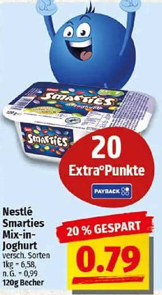 Nestlé Smarties Mix-in-Joghurt