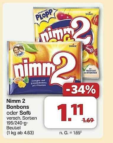 Nimm 2 Bonbons oder Soft von Storck – Verschiedene Sorten