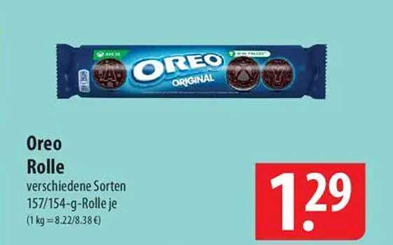 Oreo Rolle verschiedene Sorten 157/154-g-Rolle