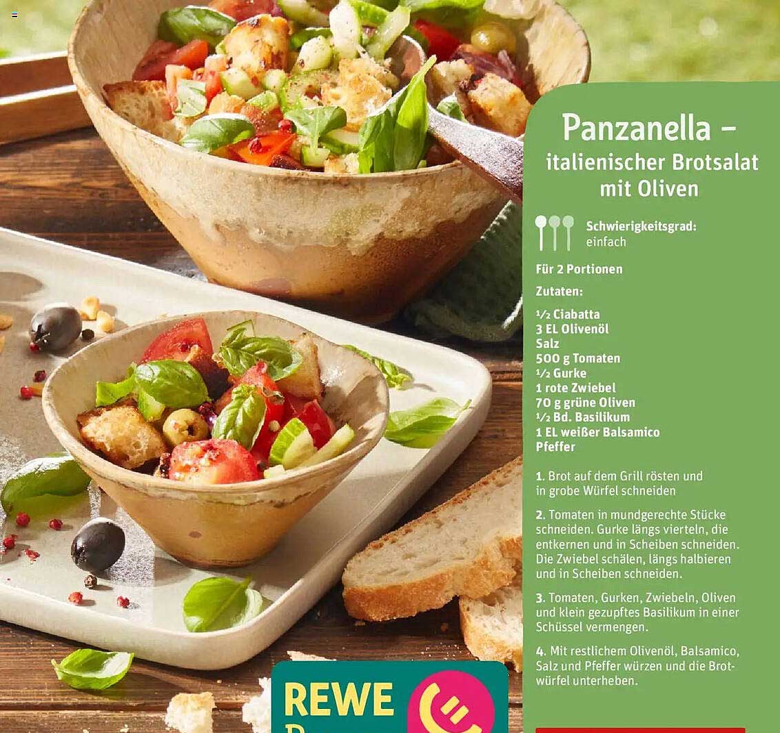 Panzanella – italienischer Brotsalat mit Oliven