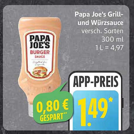Papa Joe's Grill- und Würzsauce, 300 ml