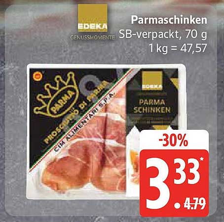 Parmaschinken SB-verpackt, 70 g