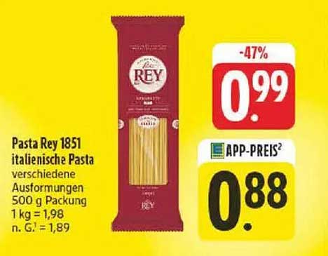Pasta Rey 1851 italienische Pasta 500 g