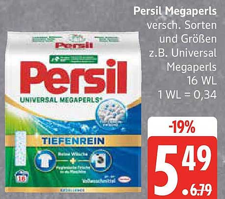 Persil Megaperls - Tiefenrein Waschmittel - 16 WL