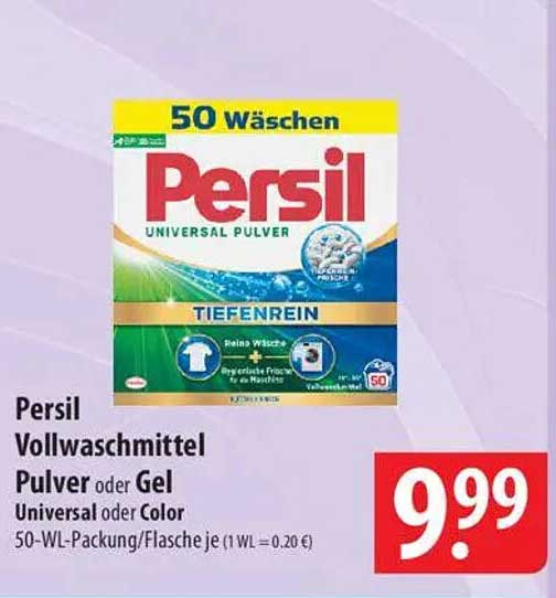 Persil Vollwaschmittel Pulver oder Gel - Universal oder Color