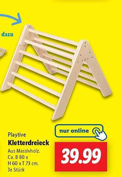 Playtive Kletterdreieck aus Massivholz