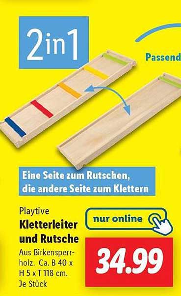 Playtive Kletterleiter und Rutsche 2 in 1