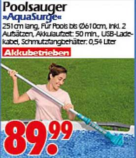 Poolsauger „AquaSurge“ - Die ultimative Lösung für Ihren Pool