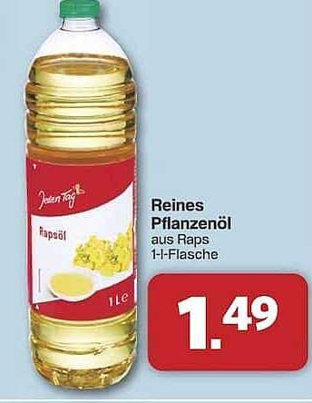 Reines Pflanzenöl aus Raps 1-L-Flasche