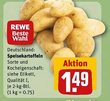 REWE Beste Wahl Speisekartoffeln 2-kg-Btl.