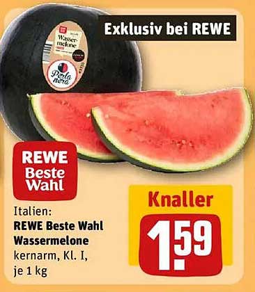 REWE Beste Wahl Wassermelone kernarm, Kl. I, je 1 kg