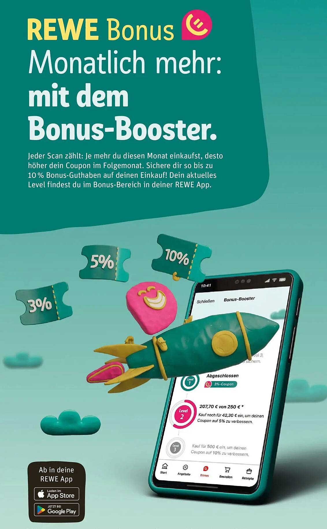 REWE Bonus: Monatlich mehr mit dem Bonus-Booster