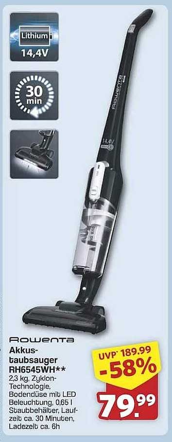 Rowenta Akkustaubsauger RH6545WH**