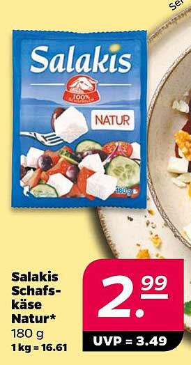 Salakis Schafskäse Natur 180 g