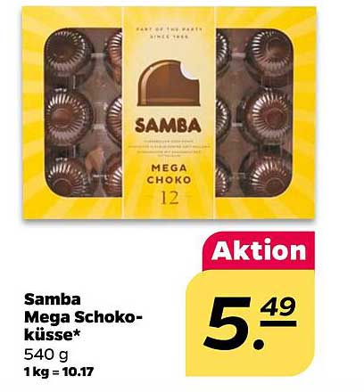 Samba Mega Schokoküsse 540 g