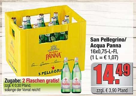 San Pellegrino/Acqua Panna 16x0,75-L-Fl.