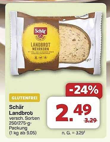 Schär Landbrot verschiedenen Sorten 250/275-g-Packung