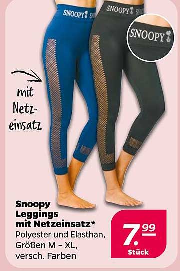 Snoopy Leggings mit Netzeinsatz