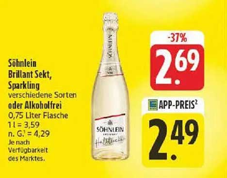 Söhnlein Brilliant Sekt, Sparkling - 0,75 Liter Flasche