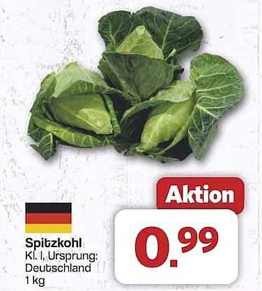 Spitzkohl - Aktionspreis vom 04. bis 09. August 2025